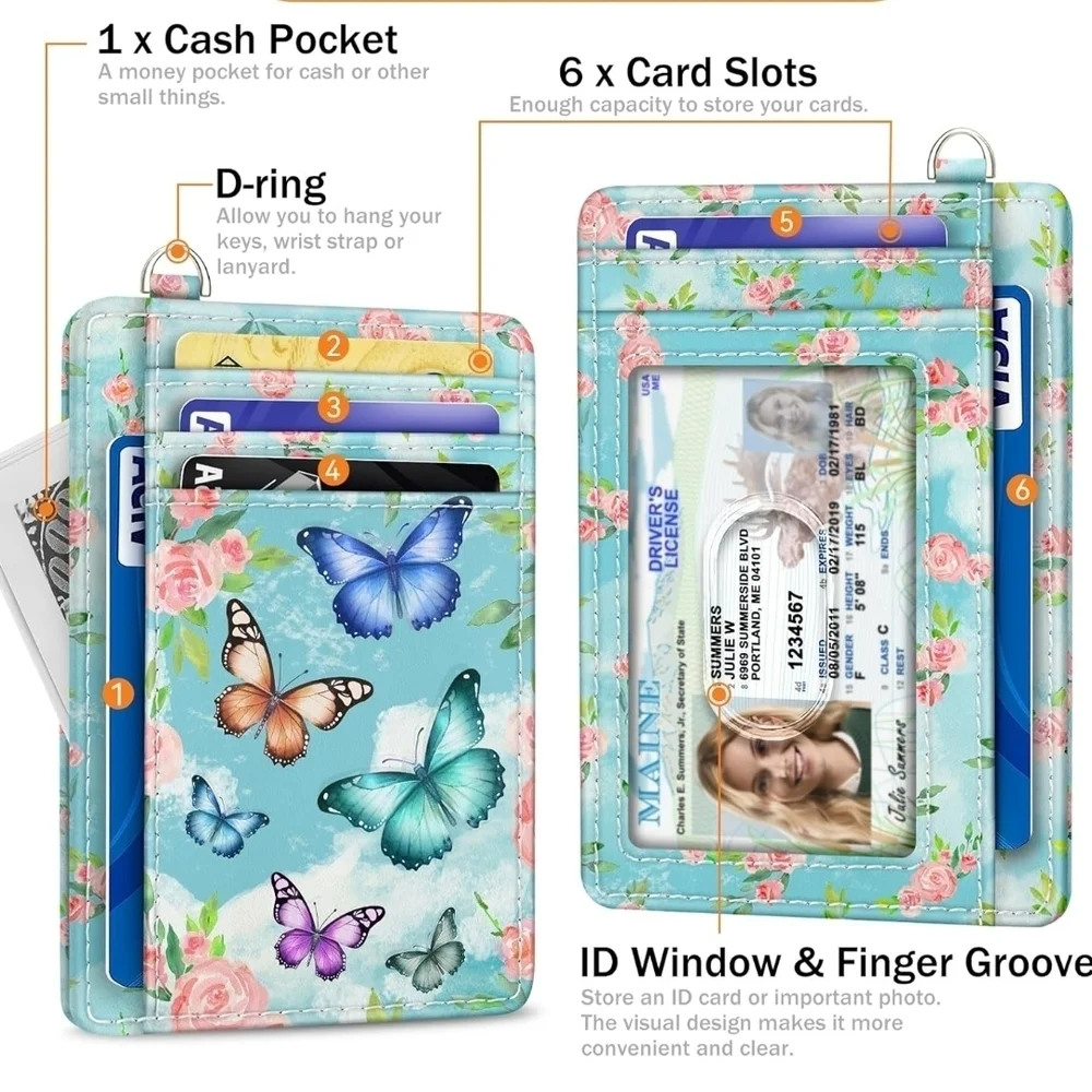 Floral RFID Card Holder Wallet